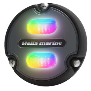 Hella Marine Apelo A1 RGB Underwater Light – 1800 Lumens – Black Housing – Charcoal Lens