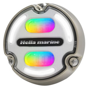 Hella Marine Apelo A2 RGB Underwater Light – 3000 Lumens – Bronze Housing – White Lens w/Edge Light