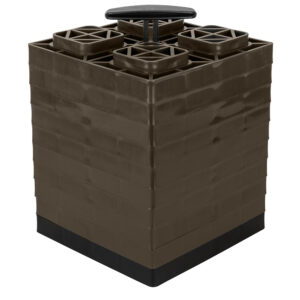 Camco FasTen Leveling Blocks w/T-Handle – 2×2 – Brown *10-Pack