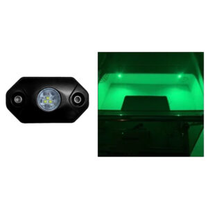 Black Oak Rock Accent Light – Green – Black Housing