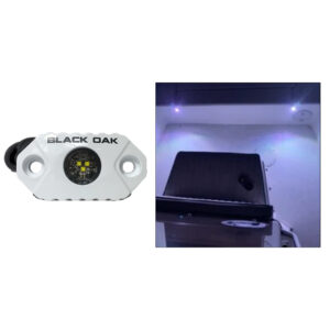 Black Oak Rock Accent Light – White LEDs – White Housing