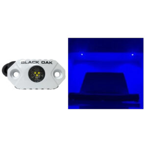 Black Oak Rock Accent Light – Blue LEDs – White Housing