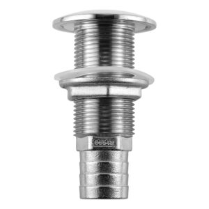 Attwood Stainless Steel Thru-Hull Standard Straight Barbed – 1″ Inner Diameter