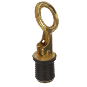 Attwood Snap-Handle Brass Drain Plug – 1″ Diameter