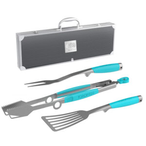 Toadfish Ultimate Grill Set + Case – Tongs, Spatula & Fork