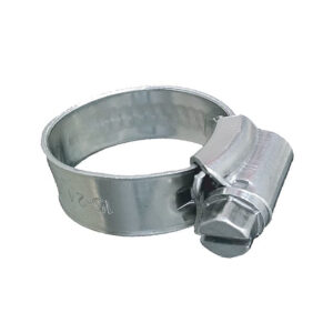 Trident Marine 316 SS Non-Perforated Worm Gear Hose Clamp – 3/8″ Band – (3/4″ – 1-1/8″) Clamping Range – 10-Pack – SAE Size 10