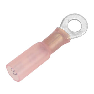 Pacer 22-18 AWG Heat Shrink Ring Terminal – #8 Stud Size – 25 Pack
