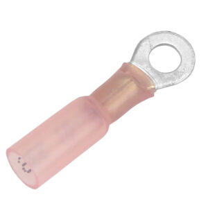 Pacer 22-18 AWG Heat Shrink Ring Terminal – #10 Stud Size – 100 Pack