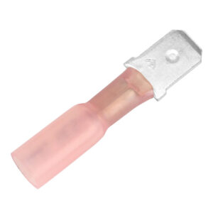 Pacer 22-18 AWG Heat Shrink Male Disconnect – 100 Pack