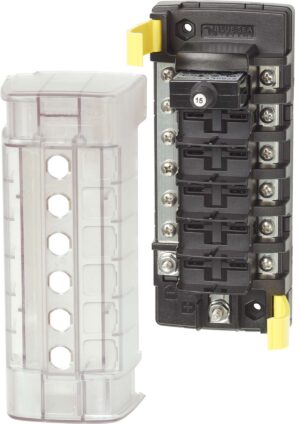 Blue Sea ST CLB Circuit Breaker Block – 6 position with Negative Bus