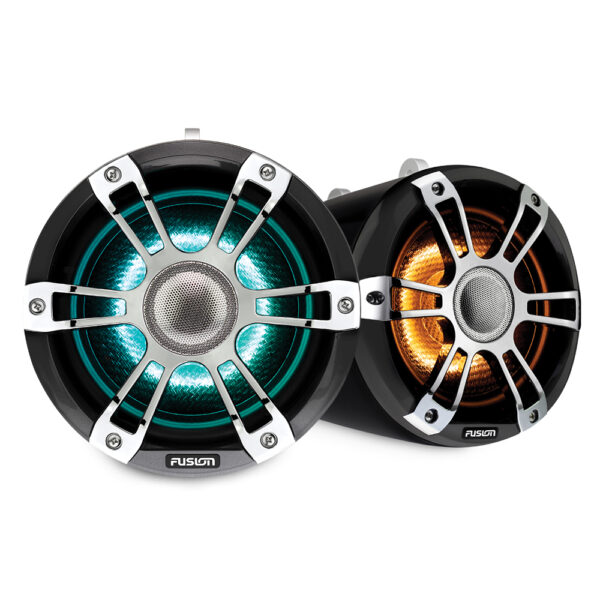 Fusion SG-FLT772SPC 7.7in Tower Speaker Chrome With CRGBW Lighting