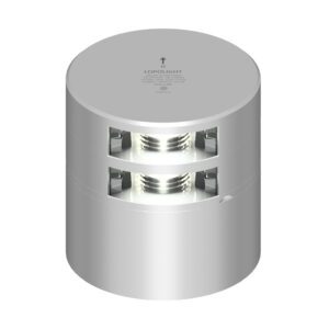 Lopolight Double Stern Light – 2nm w/Connector & Alu-Base – Silver