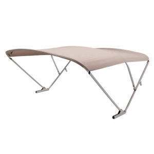 SureShade Power Bimini – Clear Anodized Frame – Beige Fabric