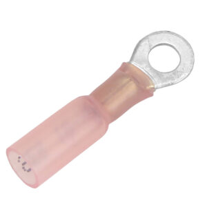 Pacer 22-18 AWG Heat Shrink Ring Terminal – #10 Stud Size – 500 Pack