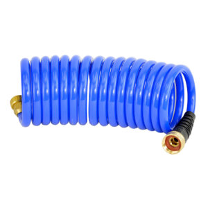 HoseCoil 15′ Blue Self Coiling Hose w/Flex Relief