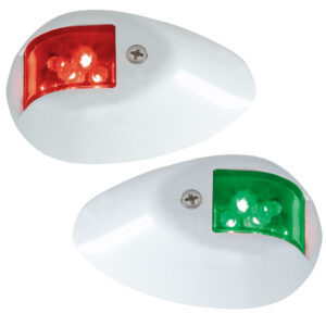 Perko LED Side Lights – Red/Green – 24V – White Epoxy Coated Housing