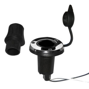 Perko Locking Collar Pole Light Mounting Base – 2 Pin – Round – Stainless Steel