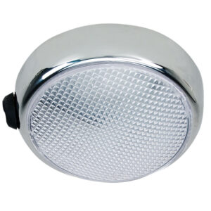 Perko Round Surface Mount LED Dome Light – Chrome Plated – w/Switch