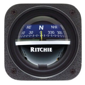 Ritchie V-537B Explorer Compass – Bulkhead Mount – Blue Dial