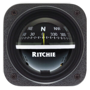 Ritchie V-537 Explorer Compass – Bulkhead Mount – Black Dial