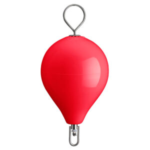 Polyform 17″ CM Mooring Buoy w/SS Iron – Red