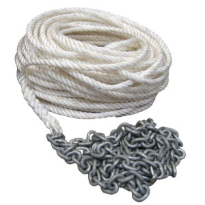 Powerwinch 250′ OF 5/8″ ROPE 20′ OF 5/16″ HT Chain Rode