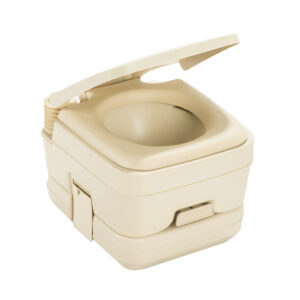 Dometic 964 Portable Toilet w/Mounting Brackets – 2.5 Gallon – Parchment