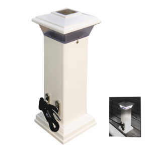 Dock Edge Cleatlite Solar Dock Light w/SS Mooring Cleat 12″