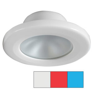 i2Systems Apeiron A3120 Screw Mount Light – Red, Cool White & Blue – White Finish