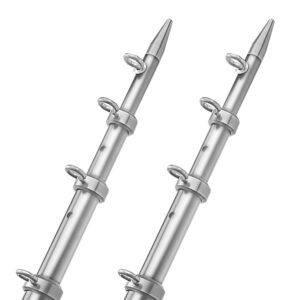 TACO 15′ Telescopic Outrigger Poles HD 1-½” – Silver/Silver