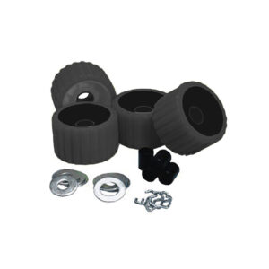 C.E. Smith Ribbed Roller Replacement Kit – 4 Pack – Black