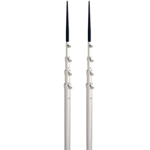 Lee’s 16.5′ Bright Silver Black Spike Telescopic Poles f/Sidewinder