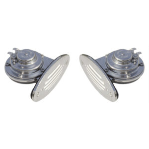 Schmitt Marine Mini Stainless Steel Dual Drop-In Horn w/Stainless Steel Grills High & Low Pitch