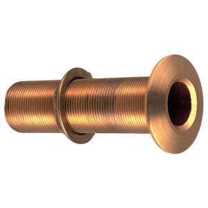 Perko 3/4″ Thru-Hull Fitting w/Pipe Thread Bronze Extra Long – Max Hull 5″ Thick
