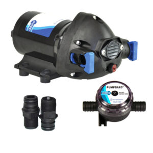Jabsco Par-Max Shower Drain/General Purpose Pump – 3.5GPM-25psi-12VDC w/Strainer