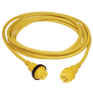 Marinco 30A 25′ Molded Cordset – 125V – Yellow