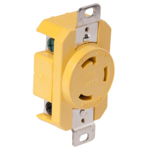 Marinco 305CRR 30A Receptacle – Yellow – 125V