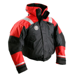 First Watch AB-1100 Flotation Bomber Jacket – Red/Black – Large