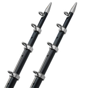 TACO 15′ Telescopic Outrigger Poles HD 1-½” – Black/Silver