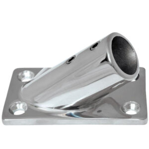 Whitecap 1″ O.D. 30° Rectangle Base SS Rail Fitting