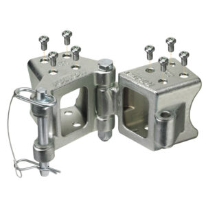 Fulton Fold-Away Bolt-On Hinge Kit 3″ x 3″ Trailer Beam, Rating 5,000 lbs., 48″ Pivot, Z-Max 600 Zinc Finish