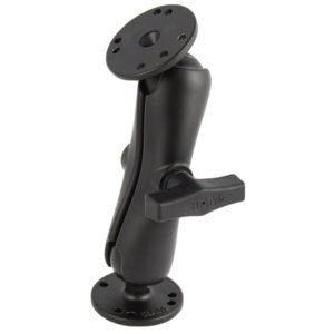 RAM Mount 1.5″ Ball Double Socket Arm w/2 2.5″ Round Bases – AMPs Pattern