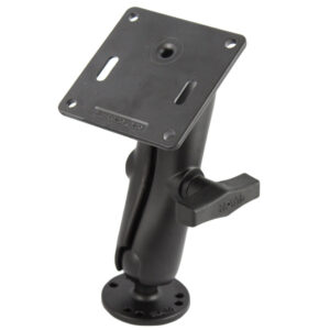 RAM Mount Double Socket Arm w/2.5″ Round Base & 3.625″ Square Base