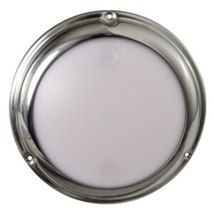 Lumitec TouchDome – Dome Light – Polished SS Finish – 2-Color White/Blue Dimming