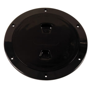 Beckson 6″ Smooth Center Screw-Out Deck Plate – Black