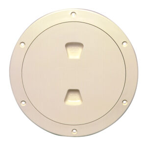Beckson 6″ Smooth Center Screw-Out Deck Plate – Beige