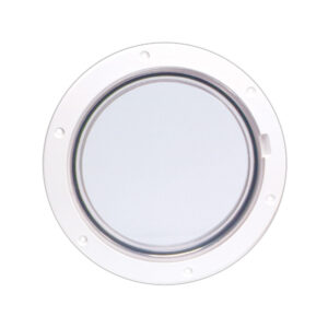 Beckson 6″ Clear Center Pry-Out Deck Plate – White