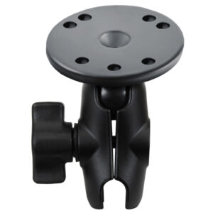 RAM Mount Short Double Socket Arm w/2.5″ Round Base