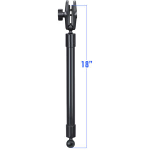 RAM Mount 18″ Long Extension Pole w/2 1″ Ball Ends & Double Socket Arm