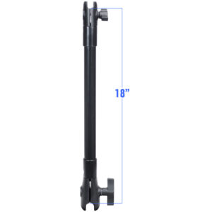 RAM Mount 18″ Long Extension Pole w/1″ and 1.5″ Single Open Sockets